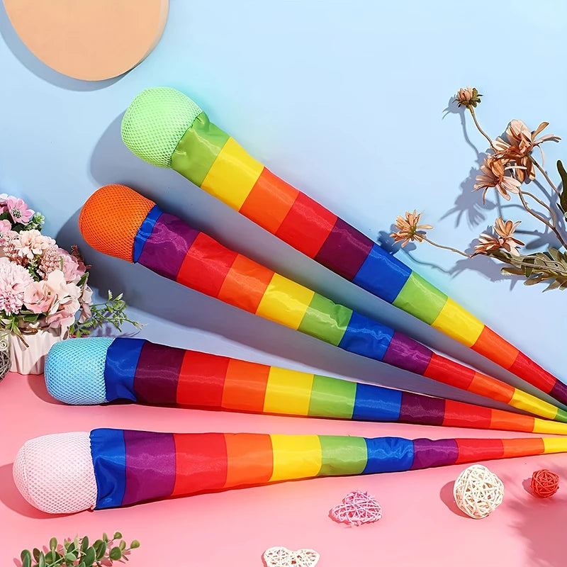 1-20PCS Rainbow Tail Throw Catch Ball Soft Colorful Playground Toy for Kids Adults School Training Gift Sports Durable Fun Vue