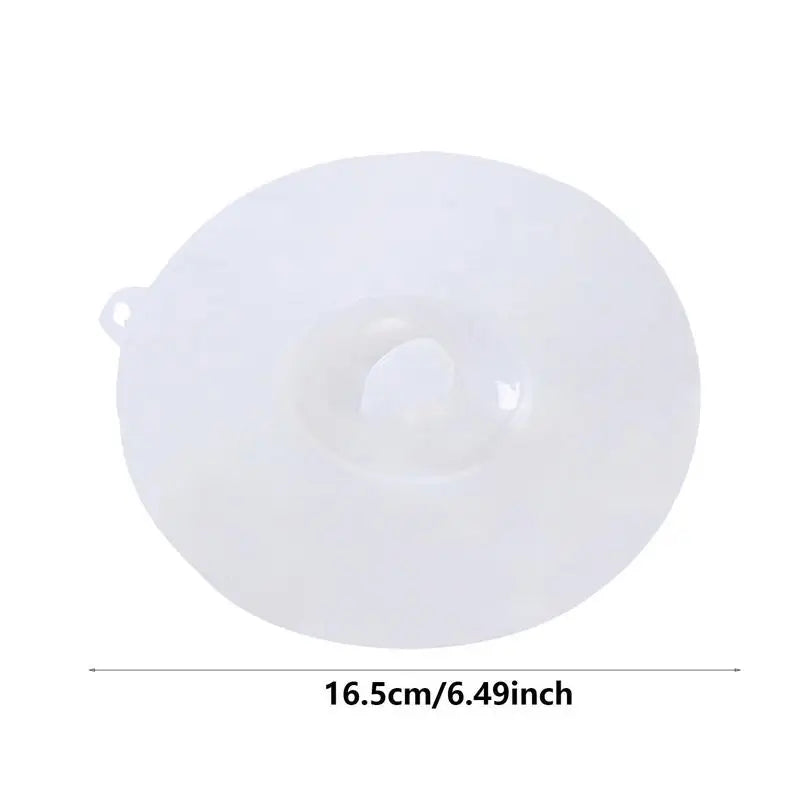 Silicone White Cup Cover Bowl Lid Heat-resistant S M L Prevent Dust and Flies Universal Leakproof Reusable Safe Grade Vue