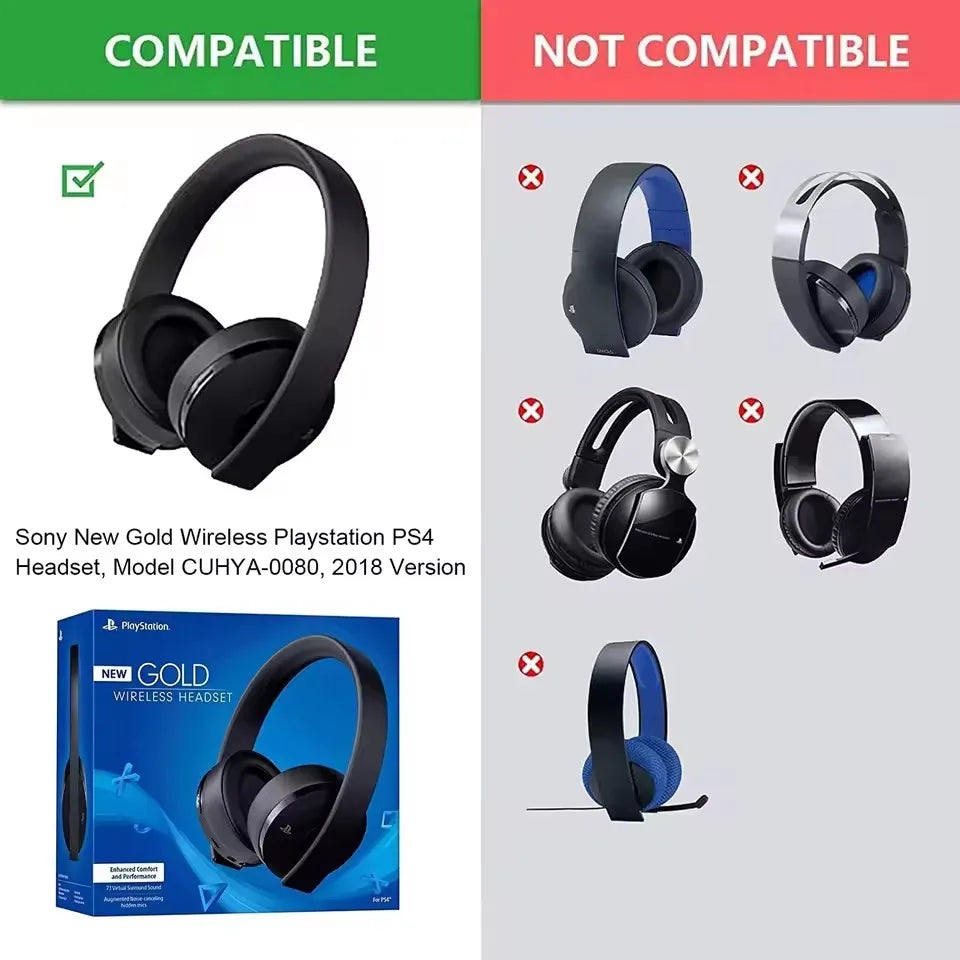 CUHYA-0080 Earpads for Sony PlayStation Gold Wireless Headset Gamer 2018 Headphone PS4 Replacement Earpad Ear Pad Cushion Cups Vue