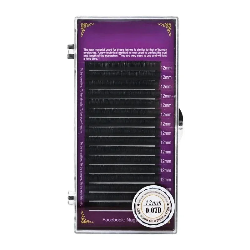 16 Rows Of Single Round Bristles Sunflower Chinese Curl Soft Comfort Matte Single Manual Flowering Eyelash Extensions Vue