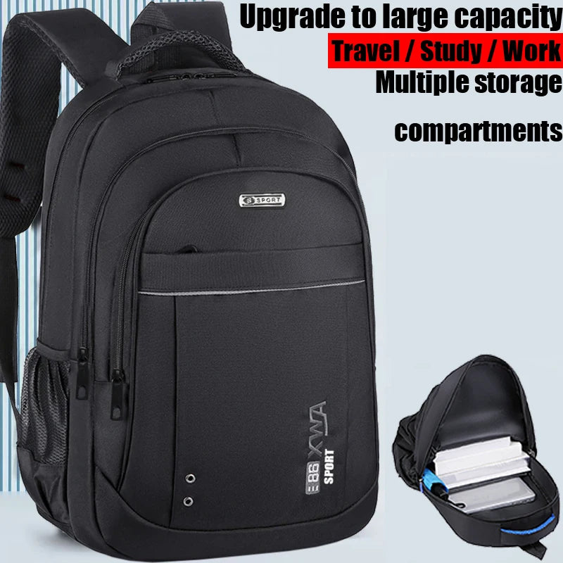 Reliable Multi-pocket Daypack Durable Nylon Backpack Reflective Strip