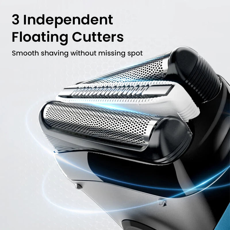 Braun Electric Razor Blue Series 3 Reciprocating Shavers for Men Rechargeable Waterproof Wet Dry Shaving Machine for Travel Vue