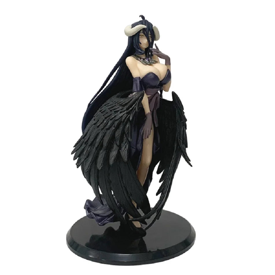Anime Fantasy Overlord 18CM Figure Albedo King Girl Black Dress Action Figure Girls Accessories Collection Model Toy Gift Vue