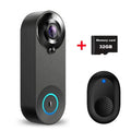 1080P HD Smart Wireless Doorbell WiFi Video Doorbell Night Vision Tuya Smart Home Security Motion Detect Door Bell Camera Vue With 32GB Card