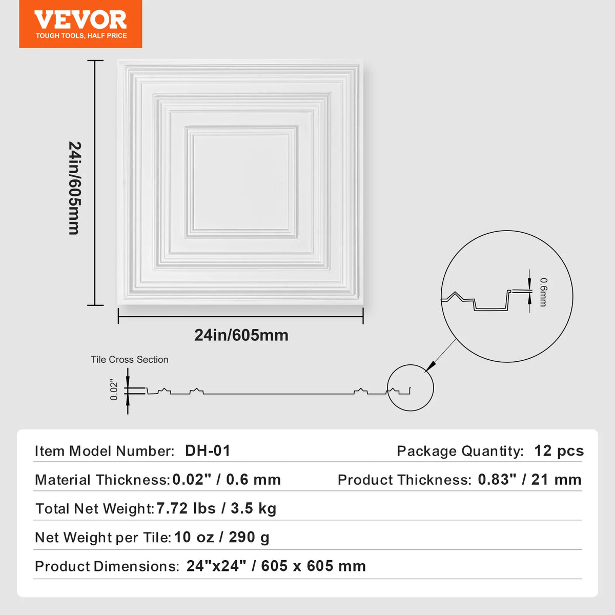 Polystyrene Glue-Up Ceiling Tiles 20x20" – 16 Pack, 44 Sq Ft Glue-Up Ceiling Tiles Vue 12 pcs Peg United Kingdom