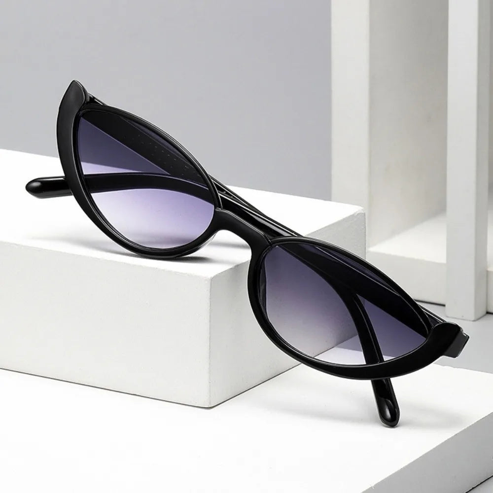 Vintage Half-frame Cat Eye Sunglasses Anti UV Scratch Resistant Sun