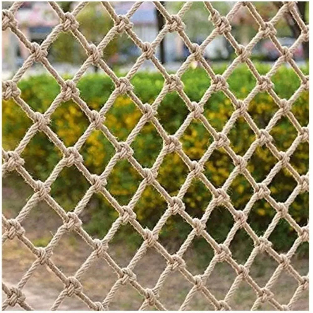 Hemp Rope Climbing Net Nature Jute Garden Balcony Twine Trellis