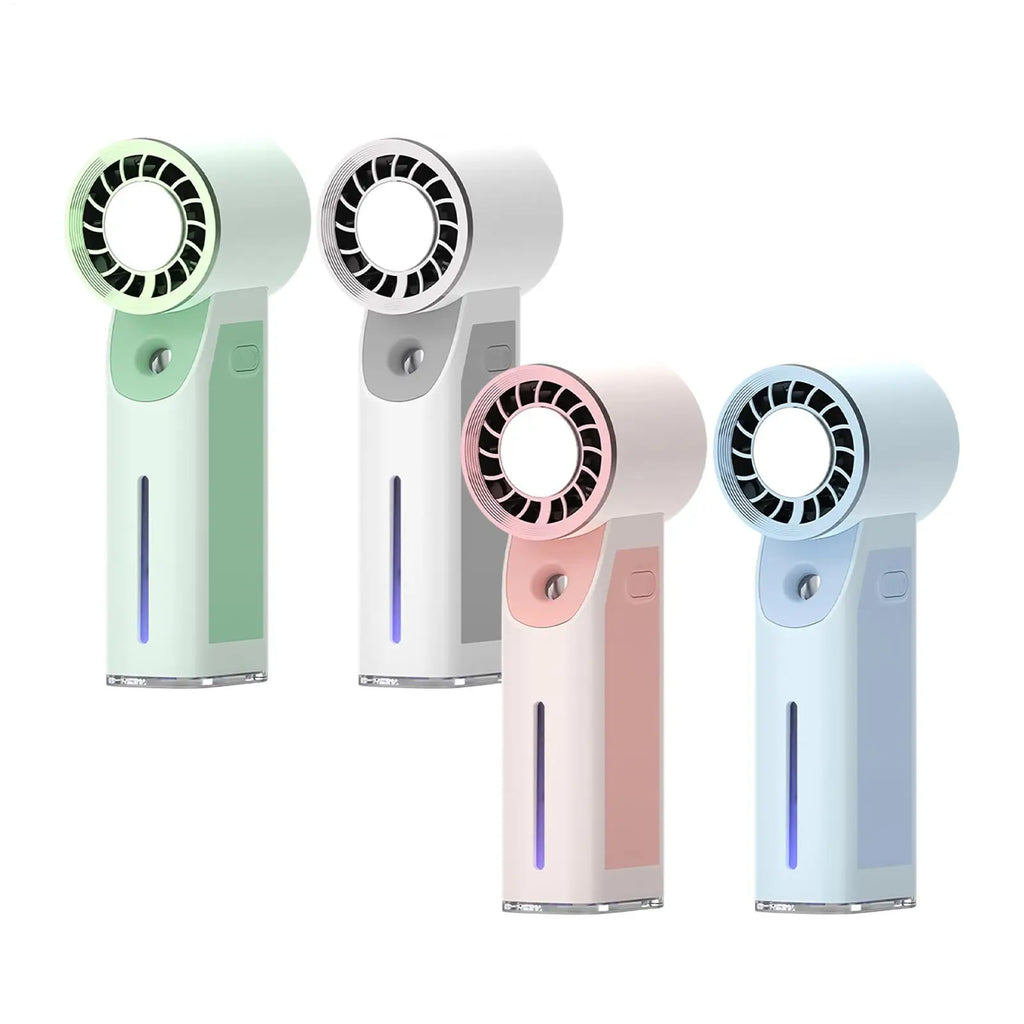 Portable Handheld Misting Fan 1800mAh Rechargeable Personal Water Spray Fan 3-Speed Foldable Mini Cooler For Summer Outdoor home Vue