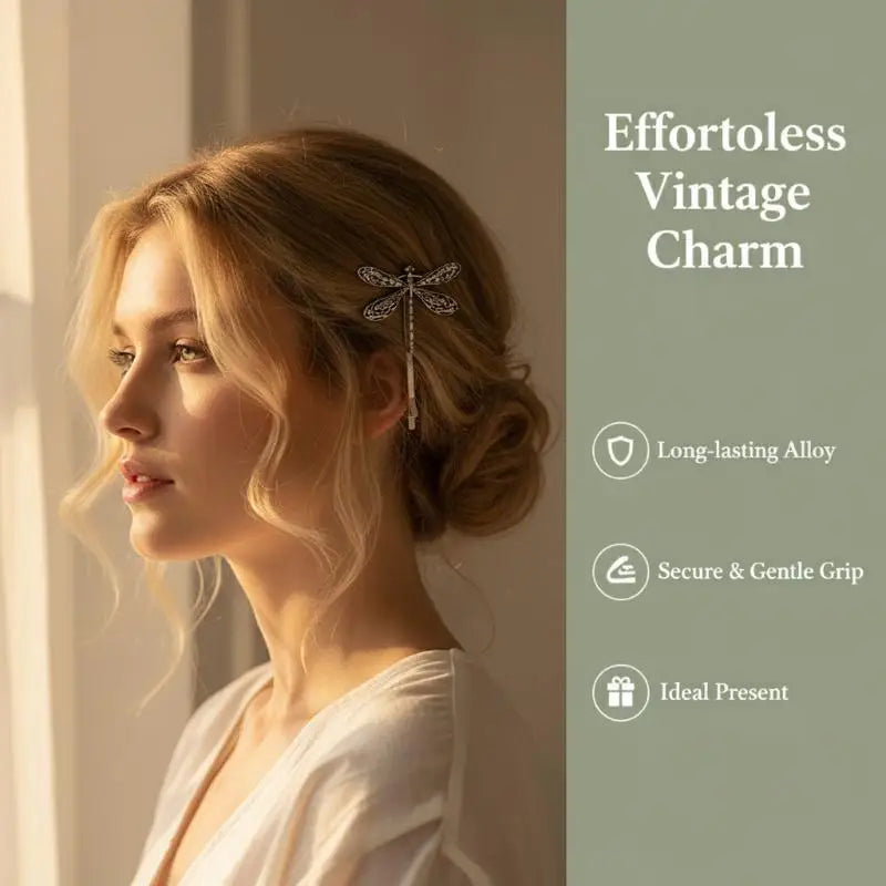 Fashion Vintage Dragonfly Barrettes Hairpin Hair Clips For Women Girls Headwear Bangs Side Hair Accessories Vue