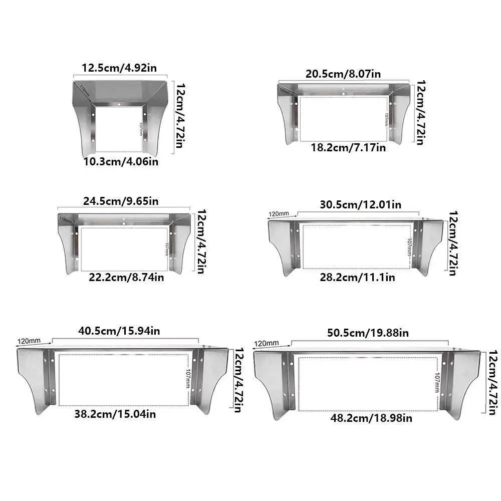 Stainless Steel Socket Cover 12.5-50cm Length Waterproof Doorbell Rain Cover Easy To Install Multi-functional Vue