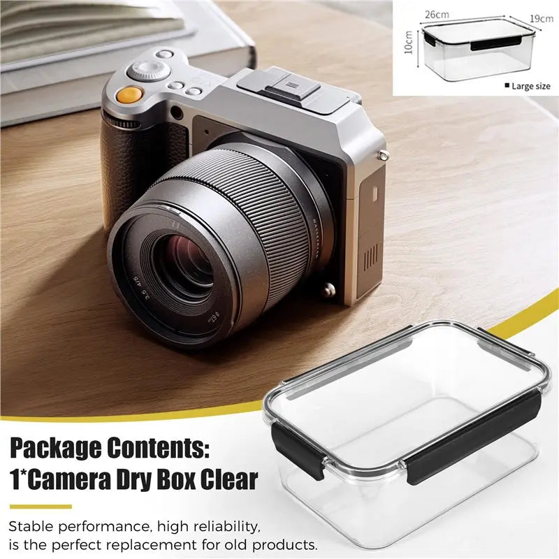 Hot-Camera Dry Box For DSLR Lens Flash Clear Protective Case Multifunctional Dustproof Sealing Drying Storage Box L Vue