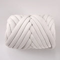 Bulky Diameter 3cm Thick Finger Loop Yarn Velvet 500g/Roll Chunky Yarn Hand Knitting Hand Woven Finger Circle Yarn Carpets Vue Light Grey
