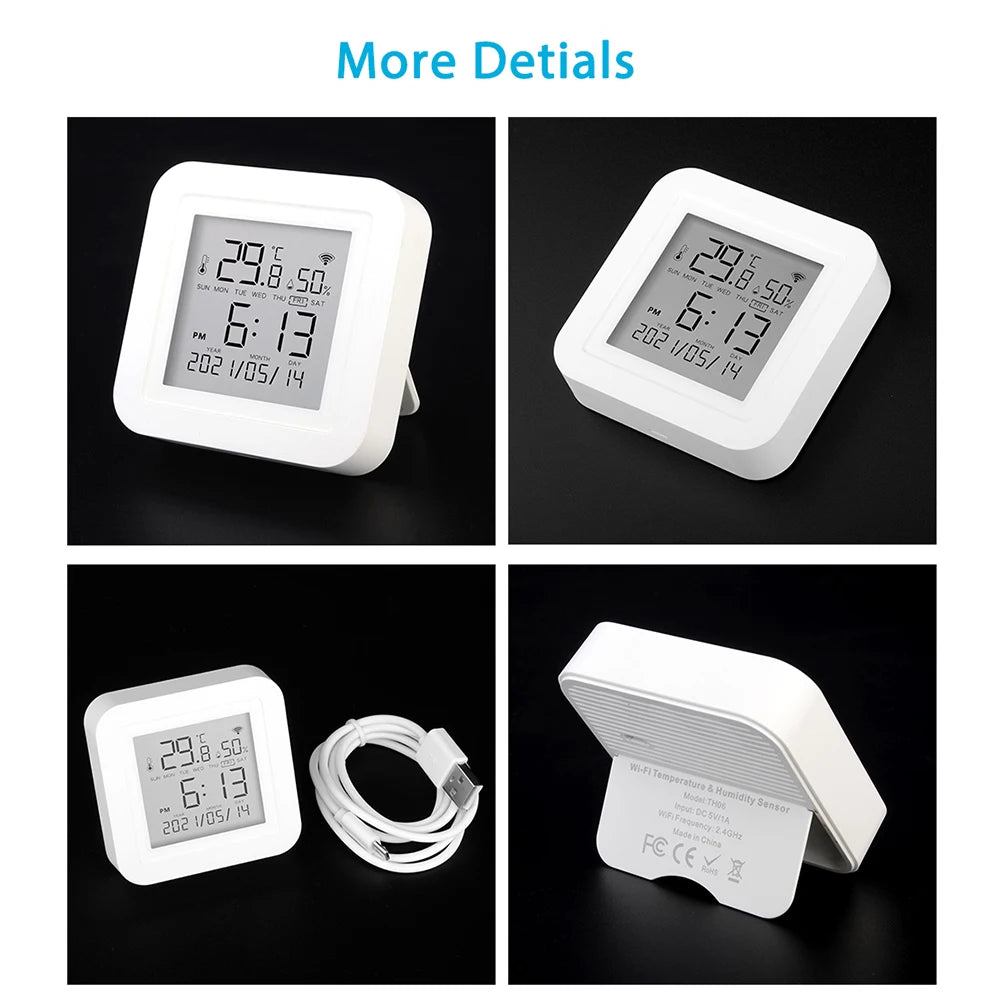 WiFi Smart Thermometer Hygrometer – Alexa & Google Home Smart Climate Sensor Vue