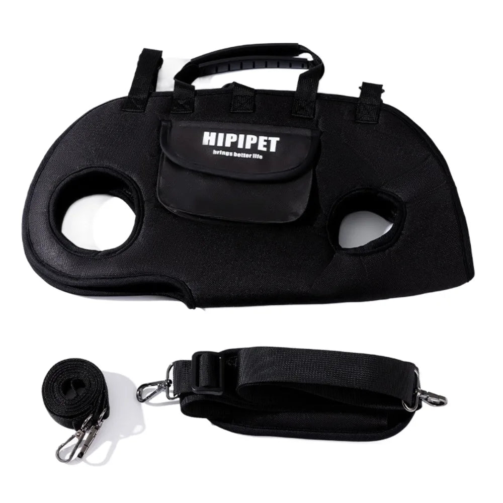 Double Shoulder Dog Carrier Backpack Adjustable Washable Pet Strap Artifact Breathable Dog Outing Bag Dog Accessories Vue Black-XL