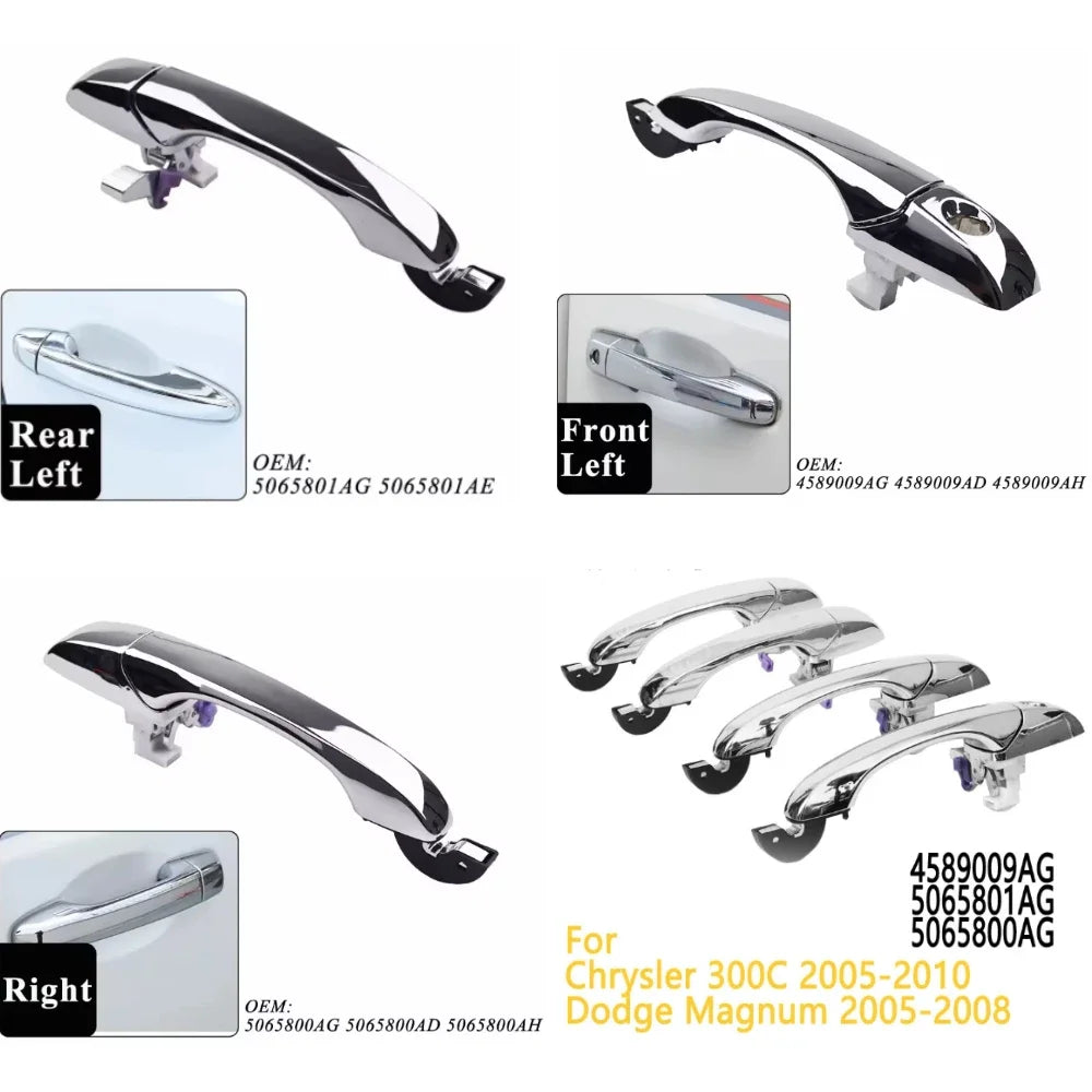 1Pcs For Dodge Magnum 2005-08 2005-10 Car Exterior Drive Outer Door Handle 5065800AG, 4589009AG, 5065801AG for Chrysler 300 300C Vue