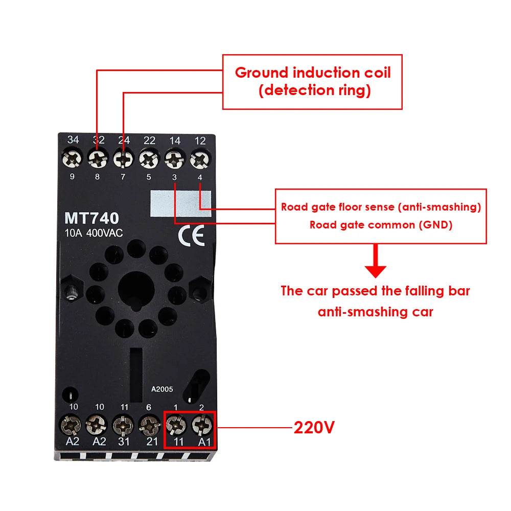 AC220v/50hz Automatic Gate opener barier Barrier Gate Traffic Inductive Single Channel Loop Vehicle Detector Vue