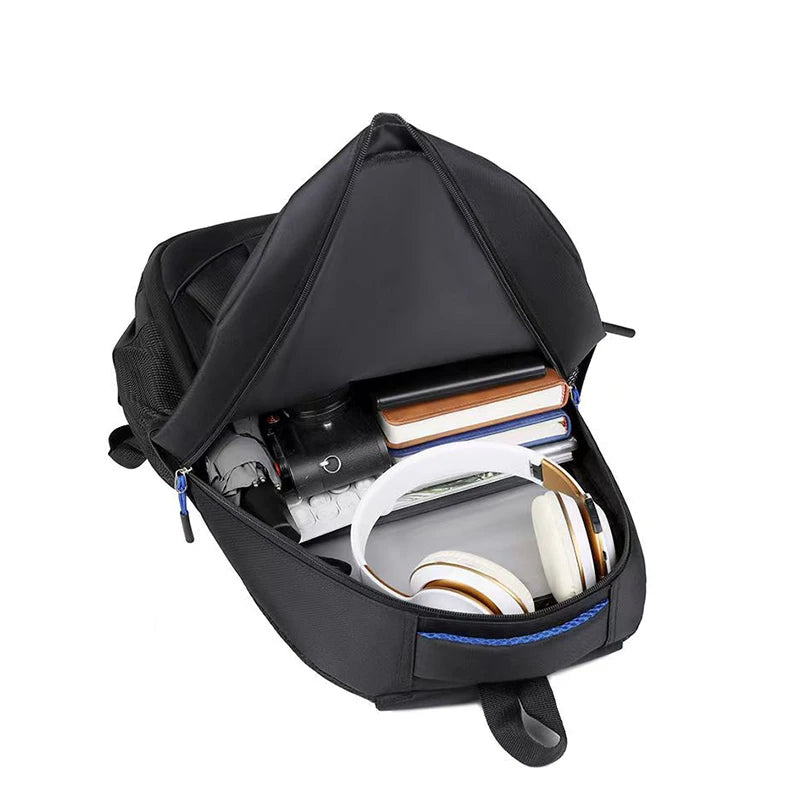 Men's Women's Double-shoulder Backpack Solid Business Travel Trip