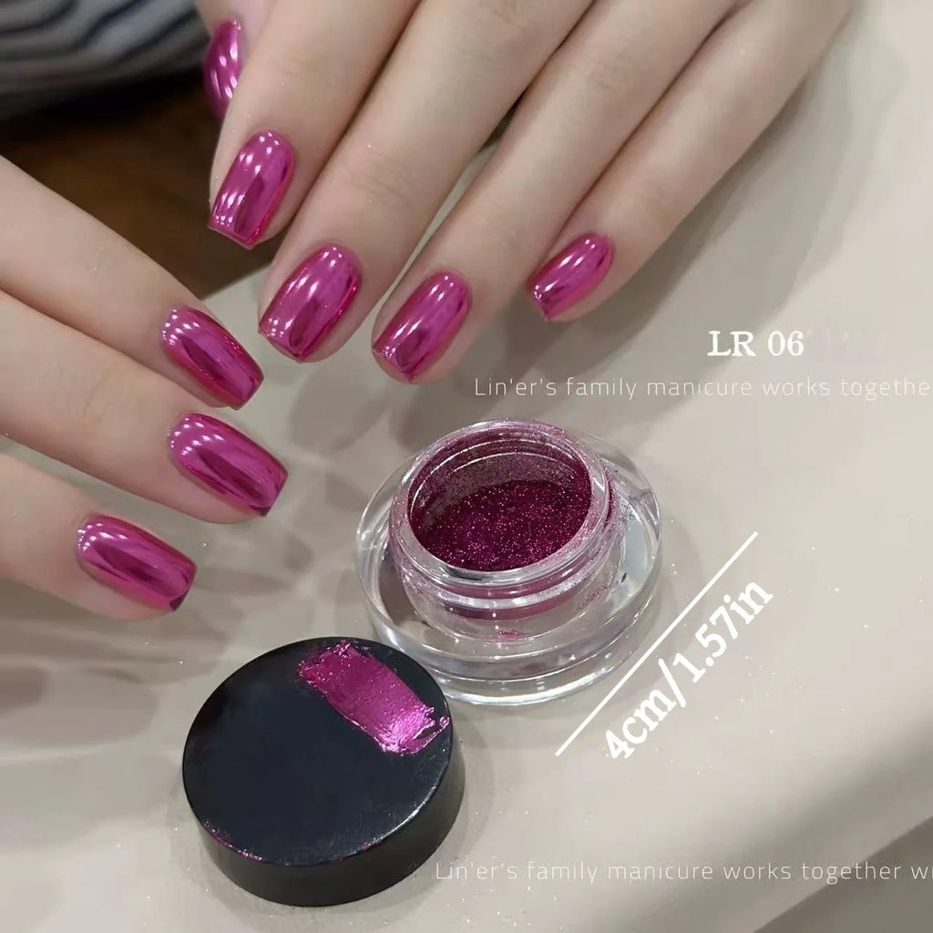 1/pcs Nail Magic Mirror Powder Metallic Texture Aurora Sparkle Pearl Nail Art Creation Home Salon DIY Y2K Vue