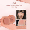 3CE NEW Mood Recipe Face Blush,Natural Color Payoff,Complexion Brightening,Quick Application,Korean Cosmetic,Korean Makeup Vue Rose Beige MINI