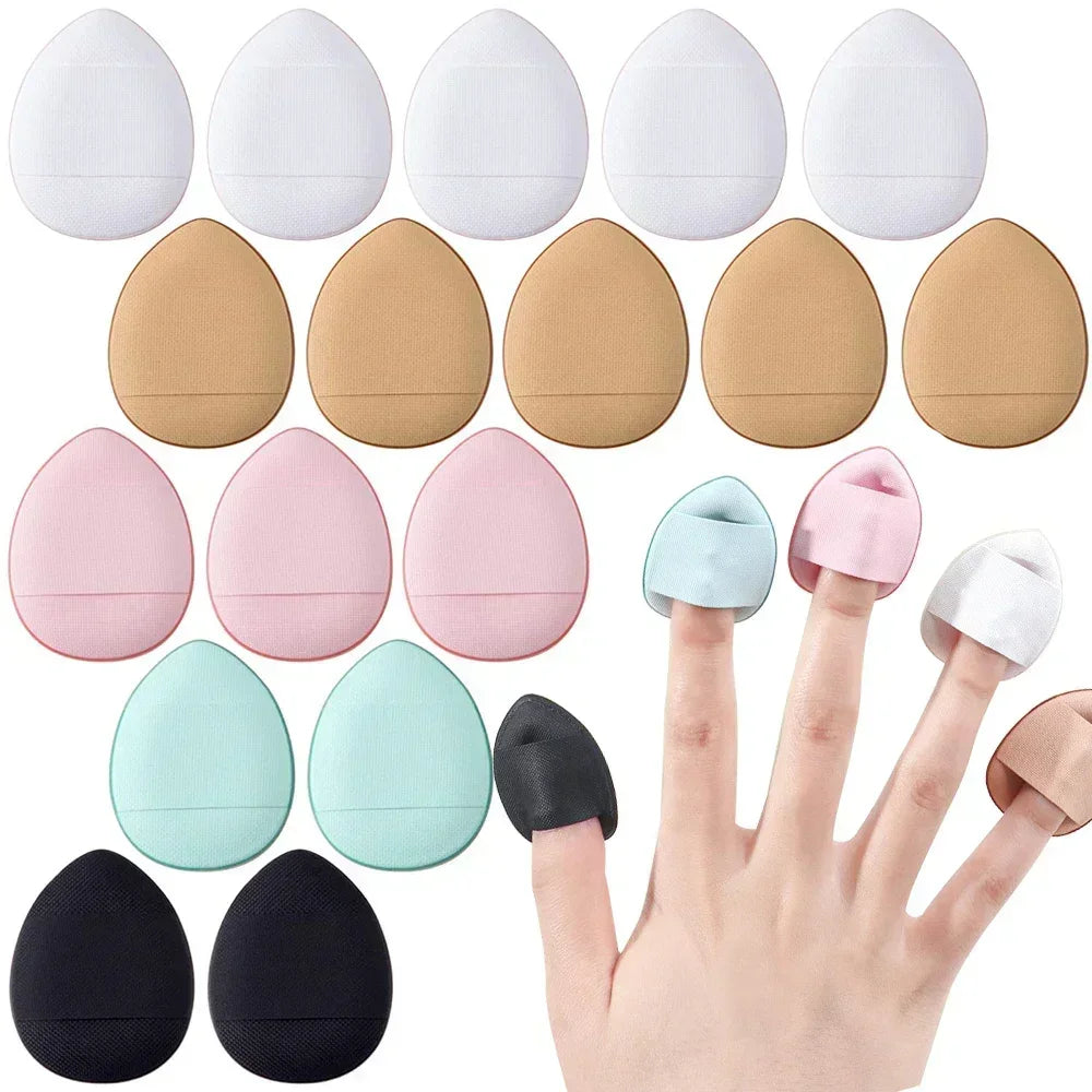 3/10pcs Foundation Finger Puff Mini Size Makeup Sponge Concealer Set Detail Powder Puff Wet & Dry Use Applicator Cosmetic Tools Vue