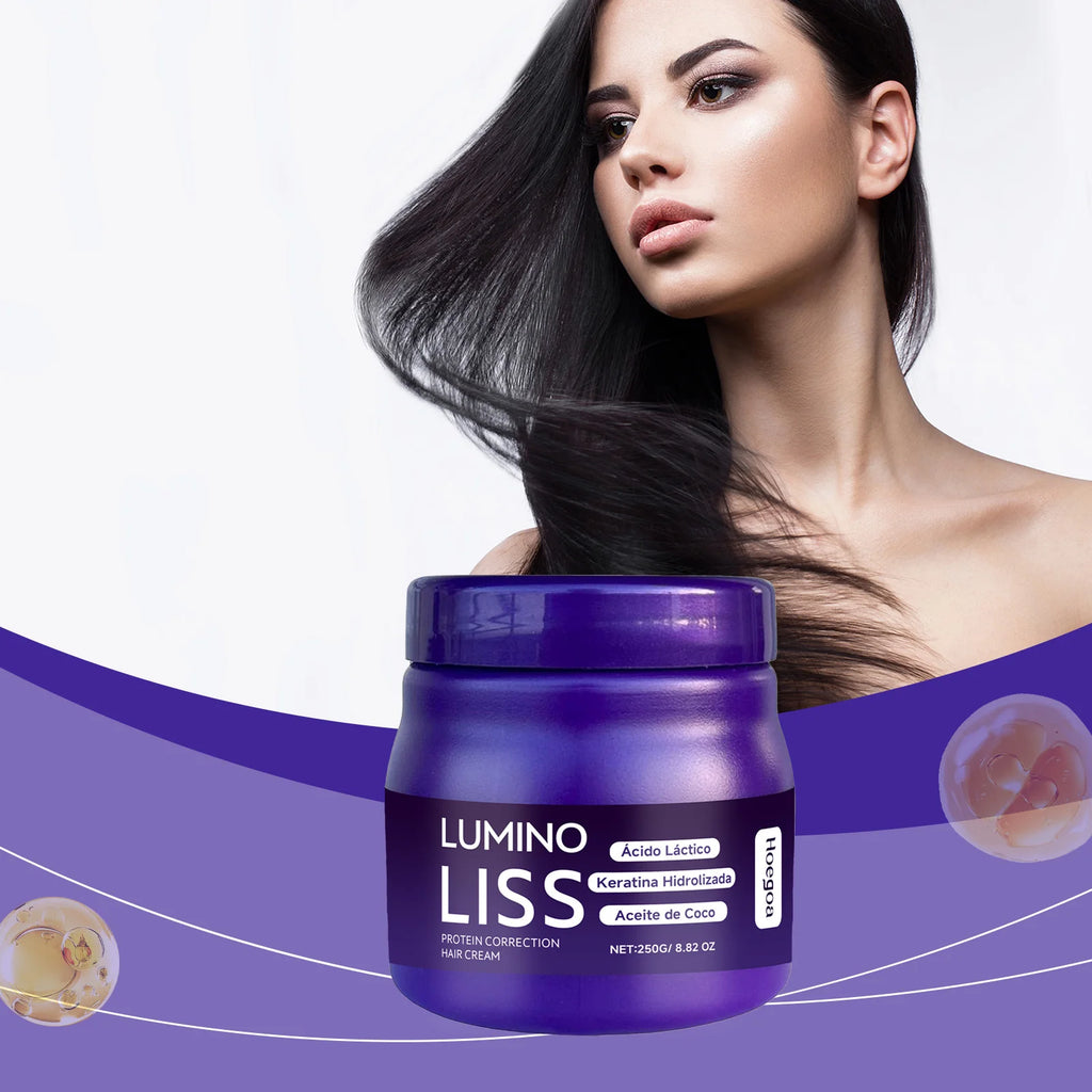 Protein Straightening Cream Nourishes Softens Hair Creating Silky Smooth Hair Repair Frizz Curls Naturally Without Damaging Hair Vue