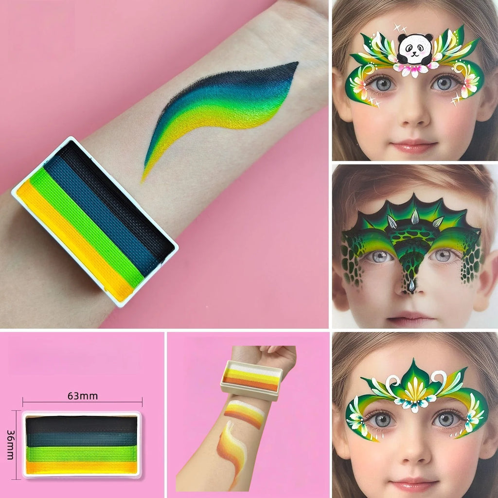 New Products Rainbow Split Cakes 30g Body Art Face Painting Water-based Holiday Adults Kids Cosplay Fancy Dress Costumes Stage Vue