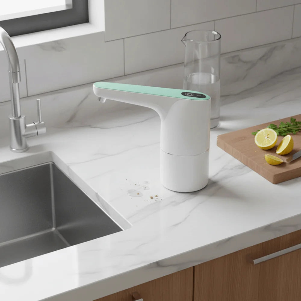 Low Noise Electric Water Bottle Pump USB Charging Long Battery Life Gallon Bucket Water Dispenser Wireless Quantitative Vue