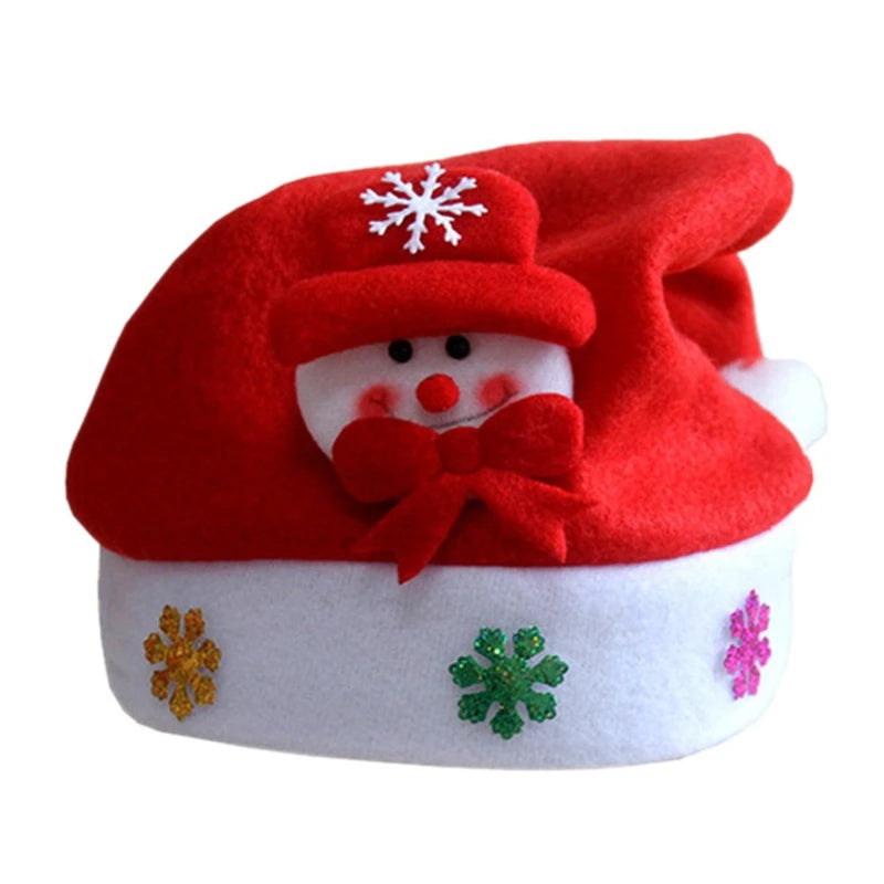 Kids Plush Elf Hat with Bell – Christmas Santa Helper Cap Kids Holiday Hat Vue 29cm-5 AS SHOWM