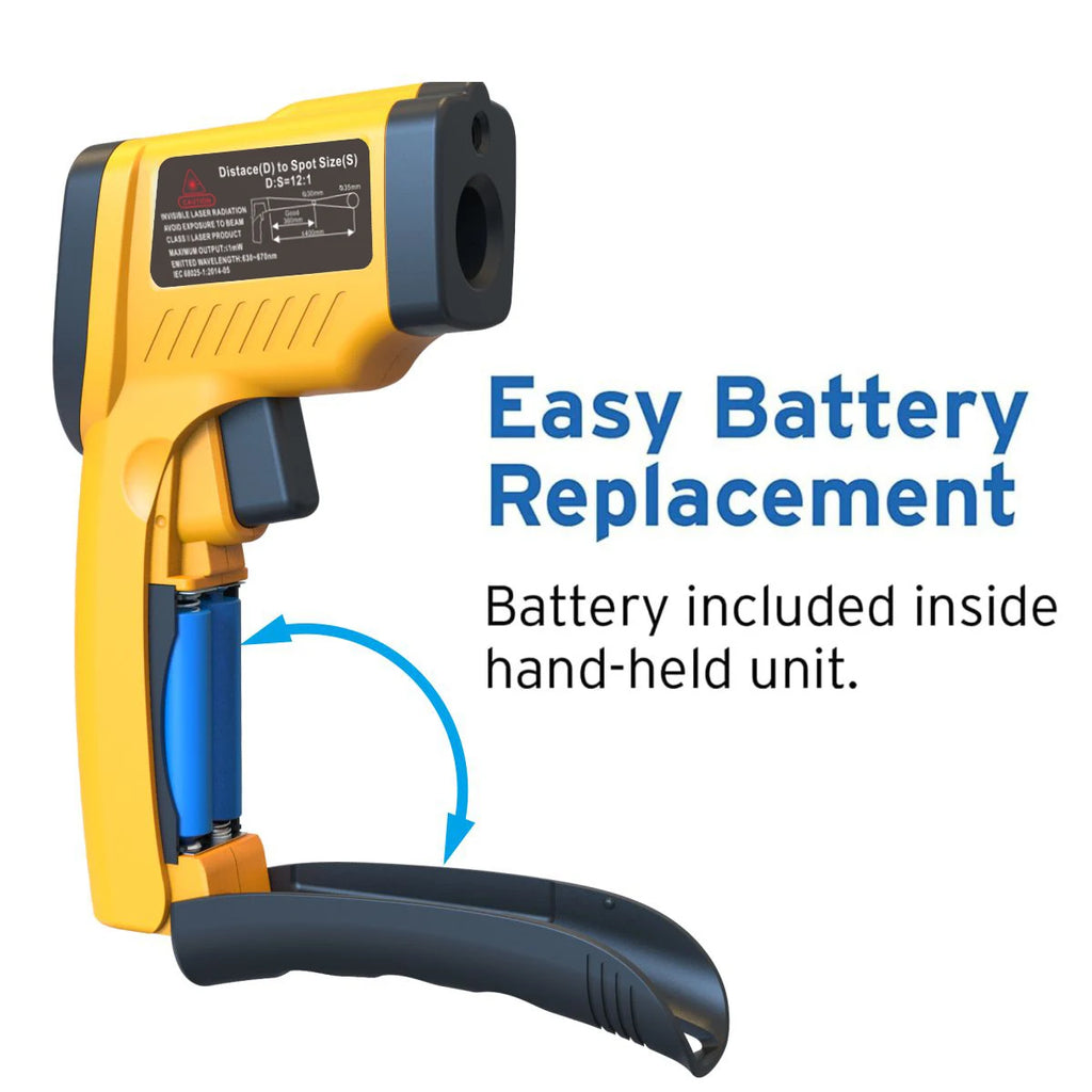 LAOLAU GM550 Infrared Thermometer Non-contact Laser Temperature Gun Handheld Temperature Sensor Handheld Digital Pyrometer 500°C Vue