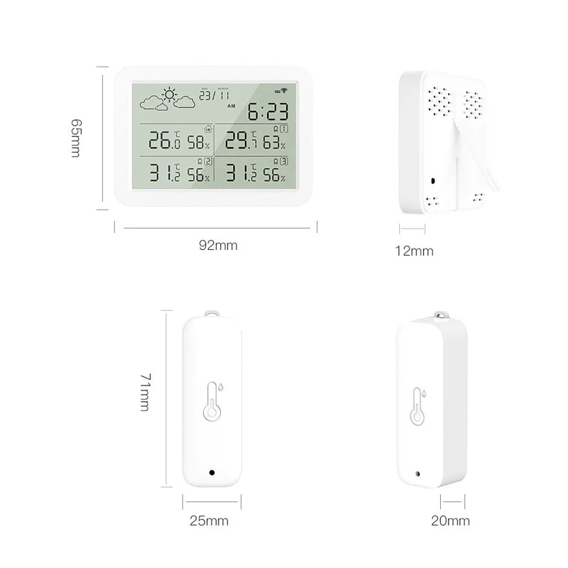 Tuya WiFi Smart Weather Station – Temp & Humidity Sensor Smart Weather Station Vue