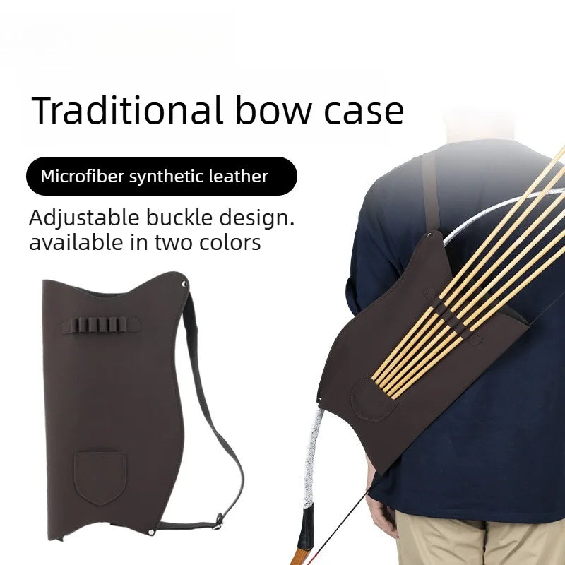 Traditional Bow Bag Quiver Set Leather Bow Bag Bow Bag, Traditional Bow and Arrow Integrated Bow Bag Vue