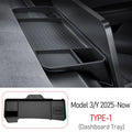 For 2025 2026 Tesla Model Y Juniper Model 3 Dashboard Behind Screen Storage Box Center Console Organizer Tray Sunglasses Holder Vue Dashboard Tray