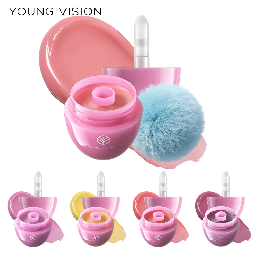 5-Color Lip Mask - Cherry & Strawberry Scented Jelly, Moisturizing Lip Care, Repair & Fade Lip Lines, For Lipitis Relief Vue