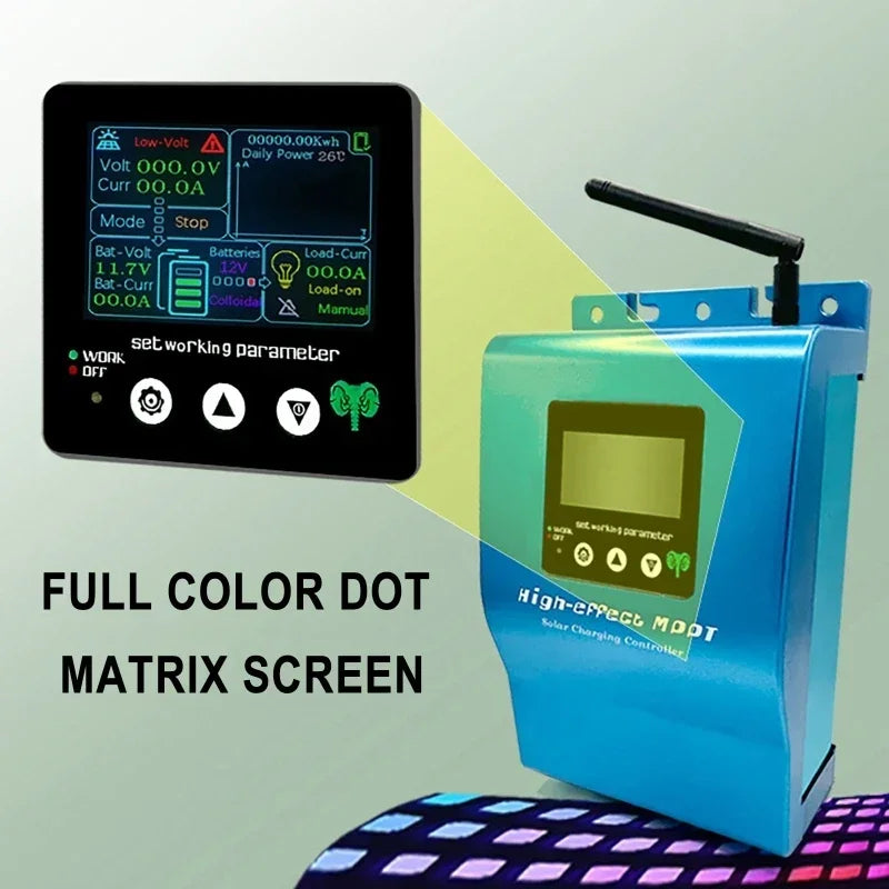 MPPT Solar Charge Controller WiFi Bluetooth 12V–60V 40A MPPT Solar Controller Vue