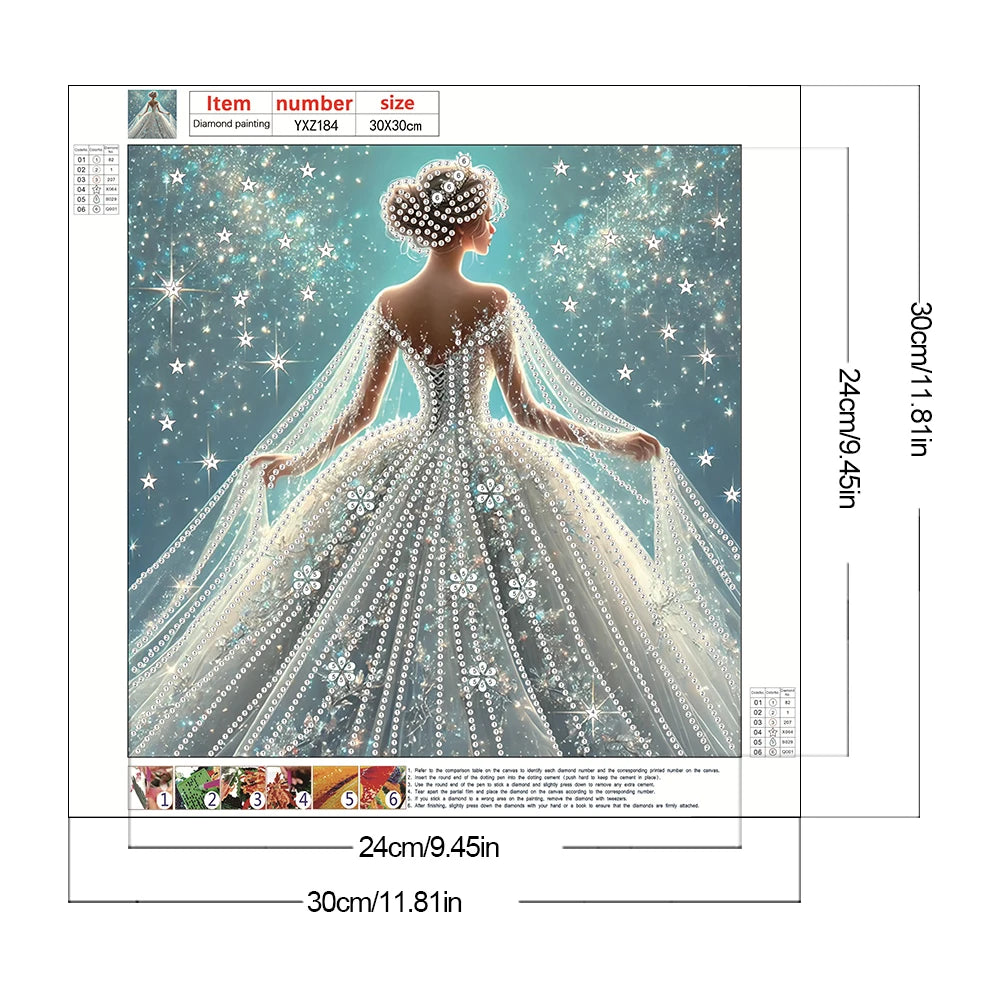 5D DIY Diamond Painting Kit – Special Shaped Girl 30x30cm Diamond Painting Kit Vue
