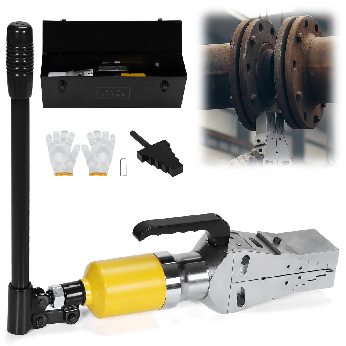14T Manual Hydraulic Flange Splitter – Expanding Separation Tool Hydraulic Flange Splitter Vue