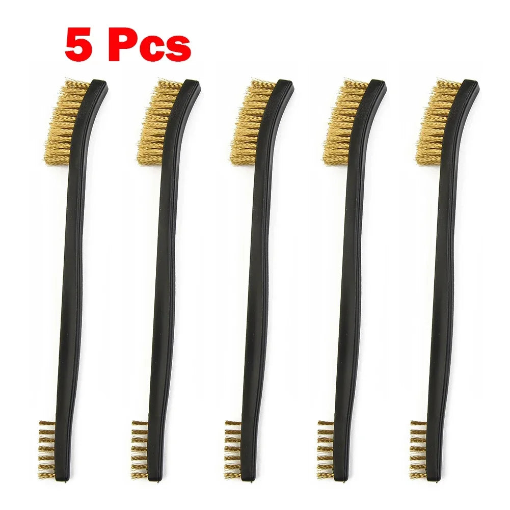 5-Piece Mini Wire Brush Set – Steel, Copper & Nylon Cleaning Wire Brush Set Vue