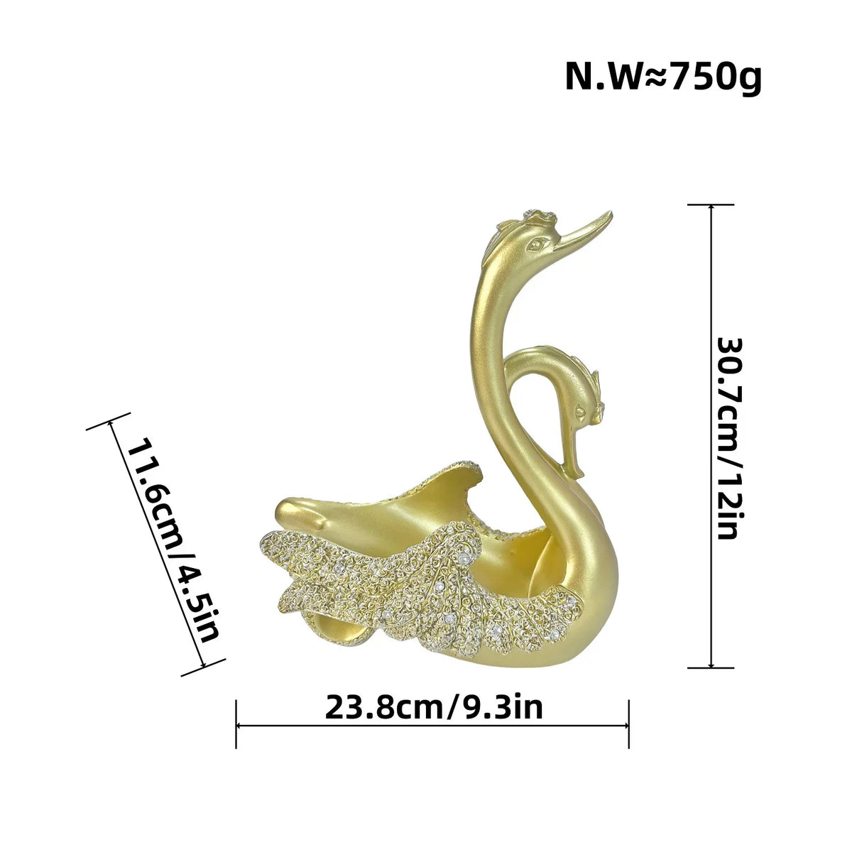 Couple Swan Resin Wine Holder Sculpture European Style Table Centerpiece For Living Room Entryway For Couples Anniversary Gift Vue A1