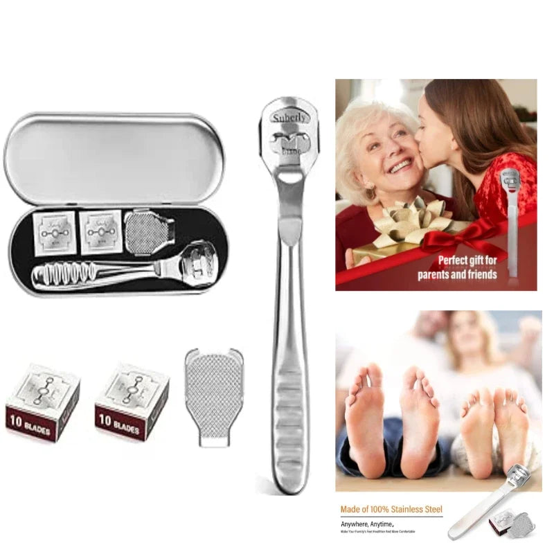 Stainless Steel Foot Callus Remover, Suitable for Removing Dry and Wet Calluses, Is A Foot Care Tool That Comes with 20 Blades. Vue