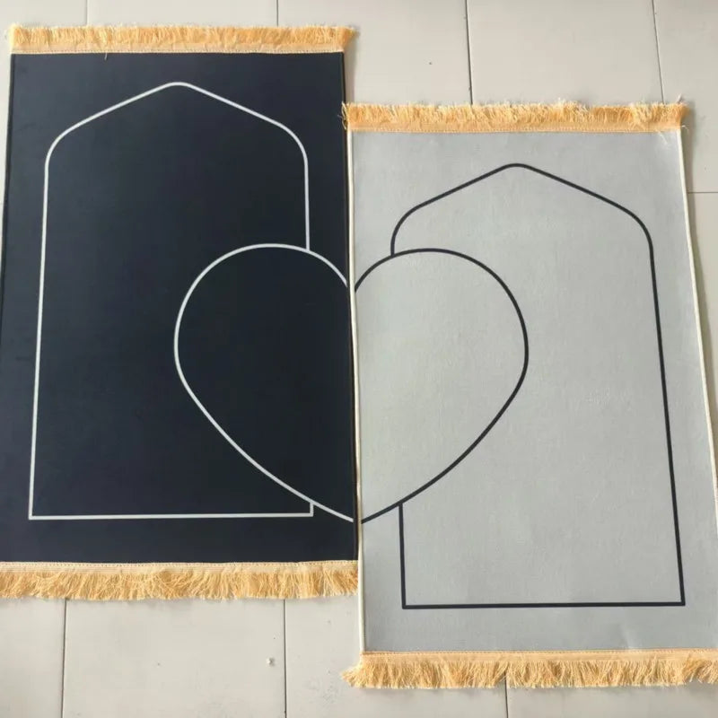 Irregular Flannel Prayer Rug Thick Short Pile Sponge Back Floor Mat Home Altar Meditation Corner Adults Cozy Spiritual Gift Vue