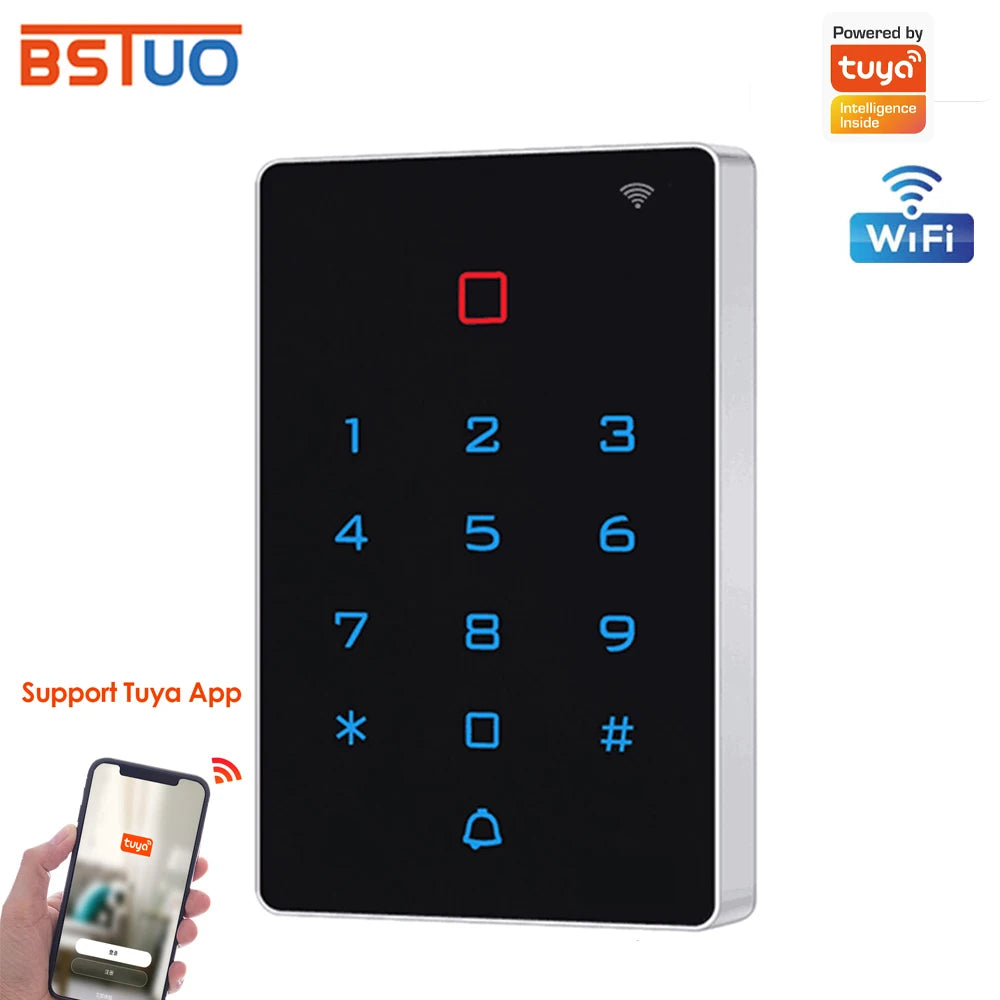 Wifi Access Control Rfid Card Smart Gate Remote Lock Waterproof Magnetic Lock With Rainproof Cover Work With Tuya APP Mobile Vue