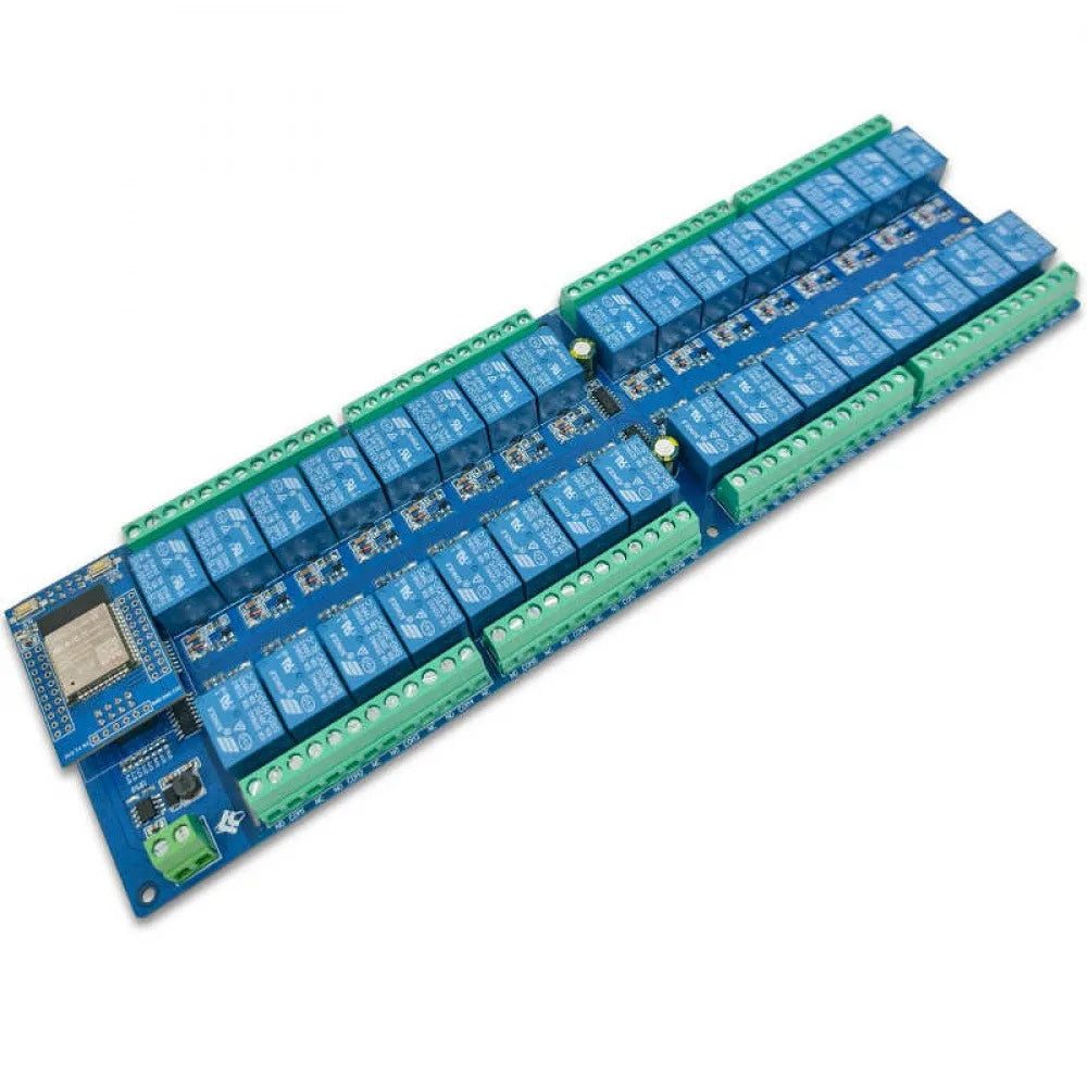 DC5V/DC12V/DC24V ESP32 32 Channel Relay Module ESP32-WROOM Development Board Secondary Development Relay Module Smart Home Relay Vue