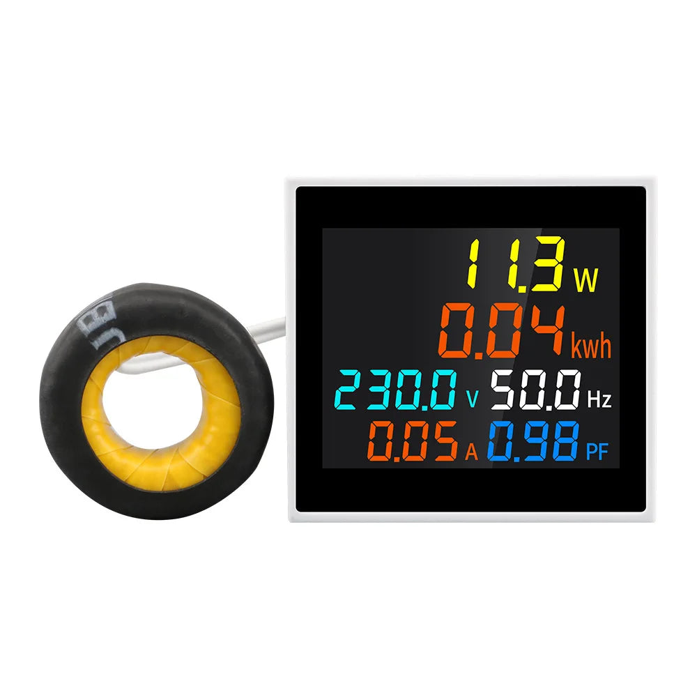 6-in-1 Multifunction LED Display Voltmeter Ammeter Wattmeter Frequency Power Electricity Meter AC50-300V/AC250-450V Coulometer Vue