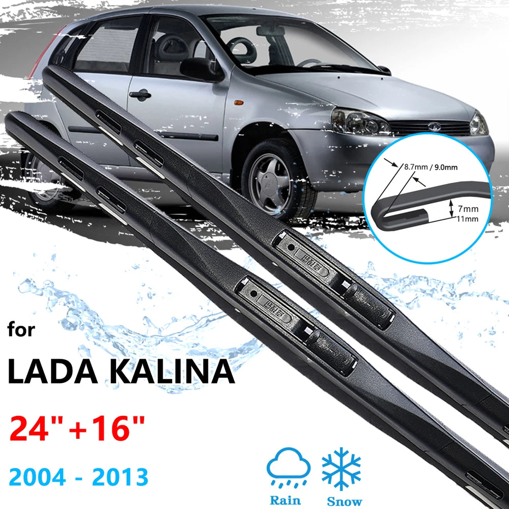 Lada Kalina 2004–2013 Front Wiper Blades | Beam Rubber Refill Wiper Blades Vue