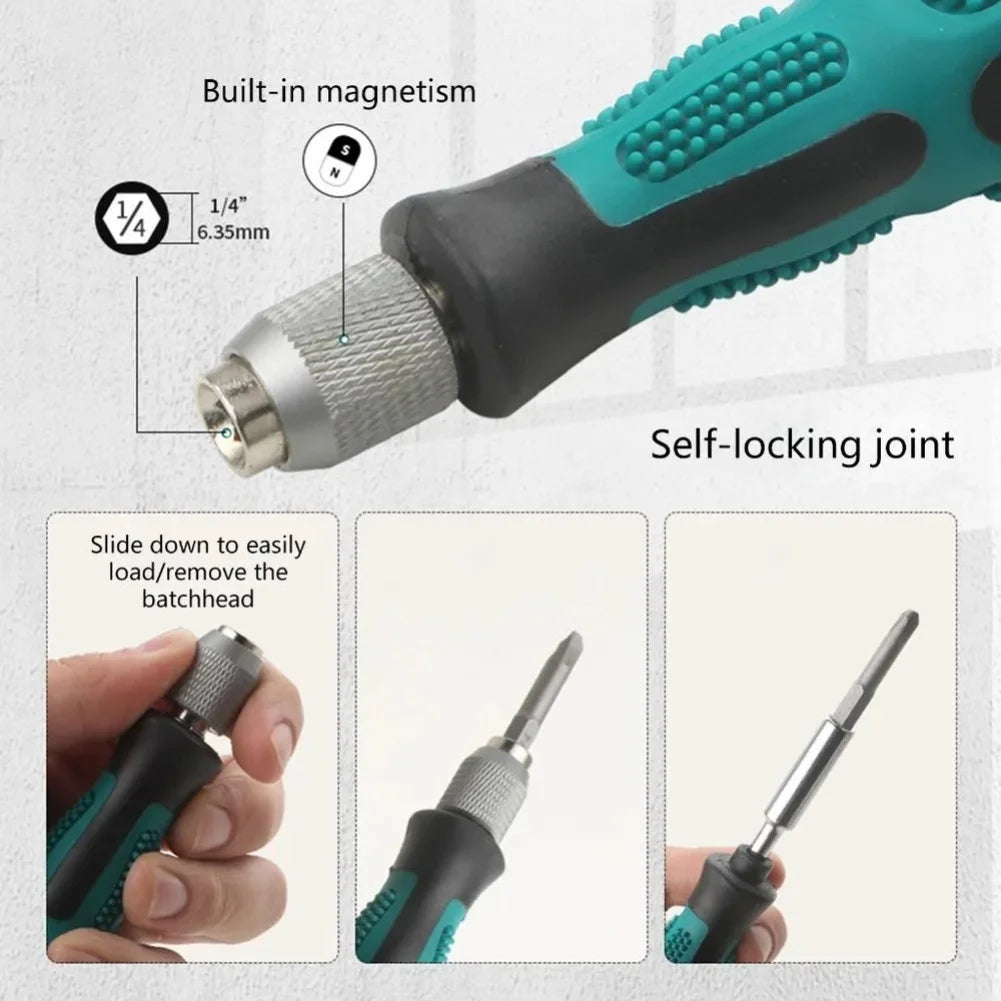 1/4" Hex Screwdriver Bit Holder Handle Set – 2pcs Self-Locking Screwdriver Bit Holder Vue
