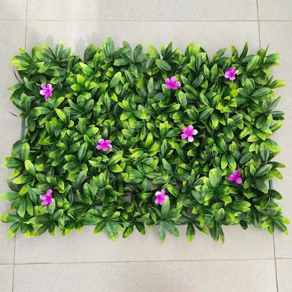 UV Resistant Artificial Grass Wall Panel Square Shape 40*60cm Size Privacy Fence Panel Green Color Fake Lawn Carpet Vue