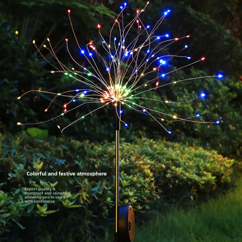 60LEDS Solar Firework Lights Waterproof Garden Lights Outdoor Solar Lights 8 Modes Landscape Lighting for Courtyard Pathway Vue