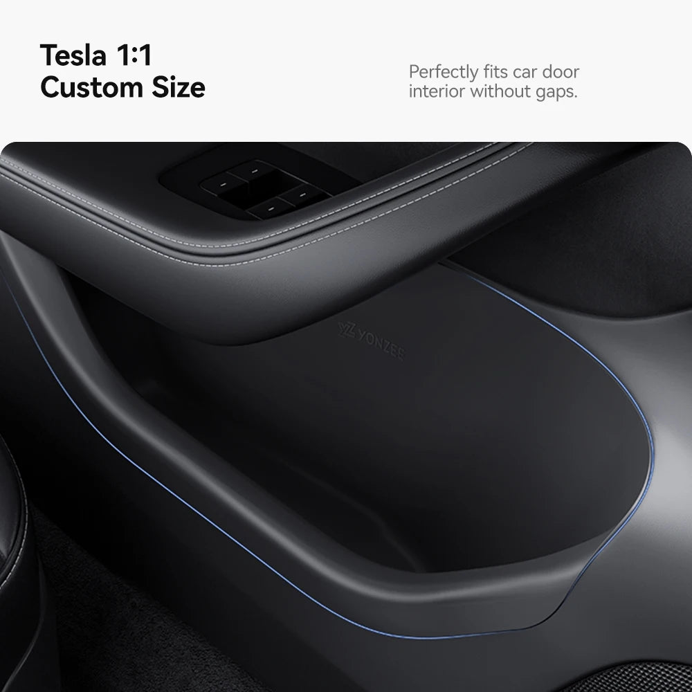 YZ For Tesla Model Y Juniper Model 3 Highland Door Side Storage Box Full-Cover Front and Rear Interior Storage Box Accessories Vue