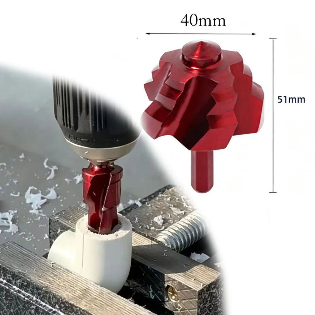 PPR Stepped Drill Bit Hex Shank Pipe Reaming Tool 40/50/63mm Stepped Drill Bit Vue