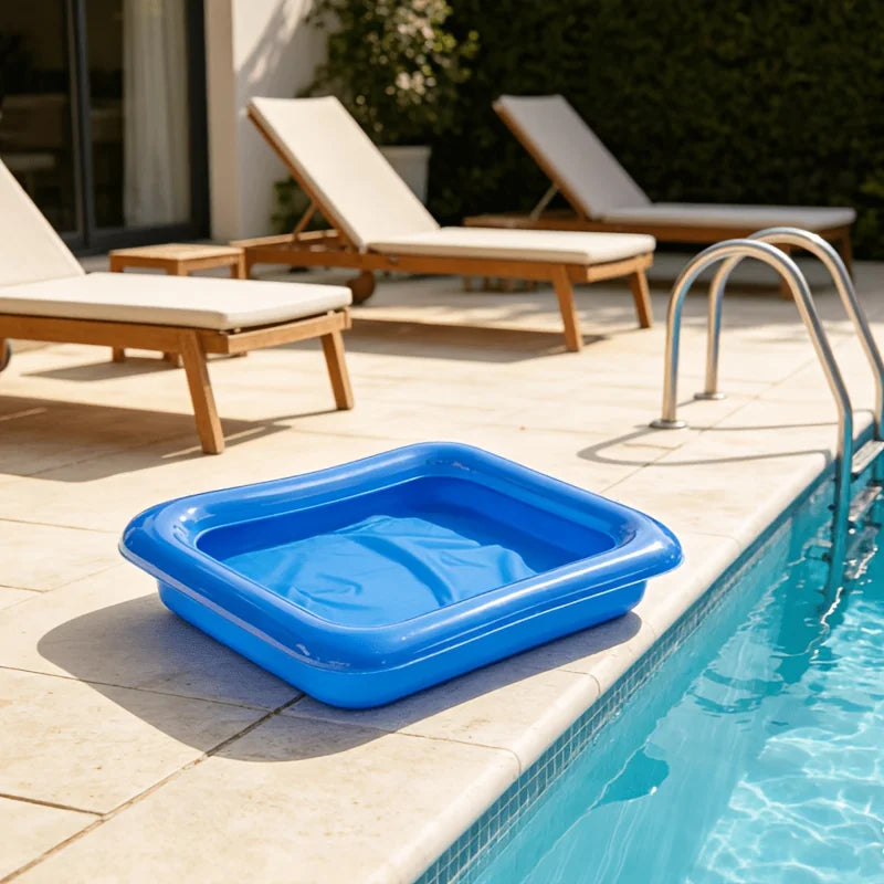 Portable Foldable Pool Cleaning Basin – Pre-Swim Prep, Foot Bath & Post-Swim Rinse, No Air Pump Needed, Space-Saving Essential Vue